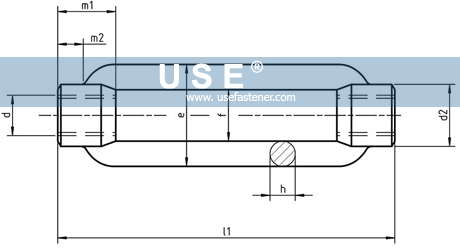 DIN 1480 -TurnbucklesForged open form